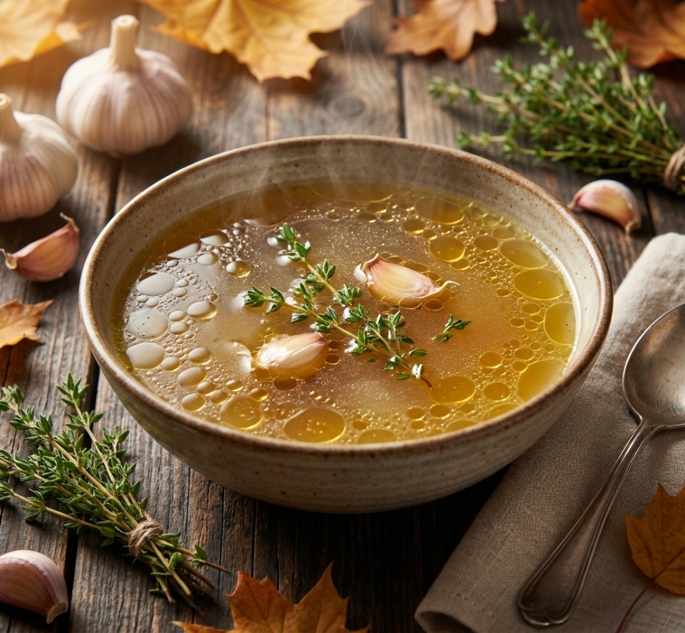 Gouden bottenbouillon voor de herfst