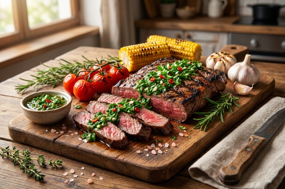 Perfect Gegrilde Bavette met Zomerse Chimichurri