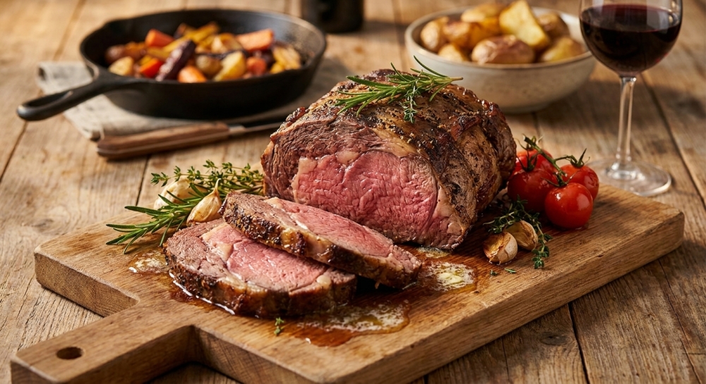 Ribeye aan het stuk uit de oven
