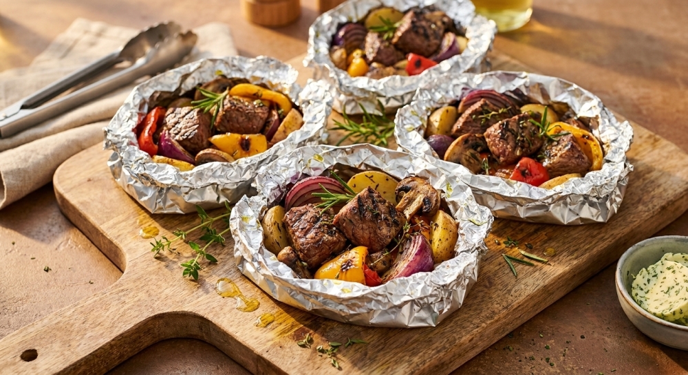 Rundvlees-groentepakketjes van de BBQ