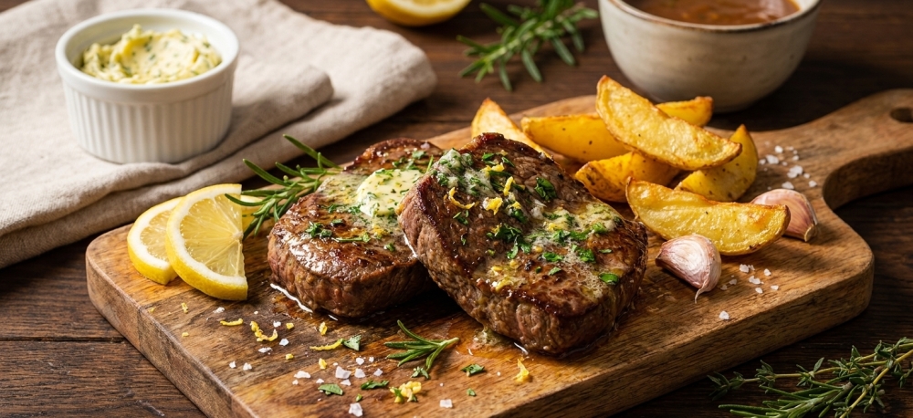 Zomerse Minute Steak met Citroen-Kruidenboter